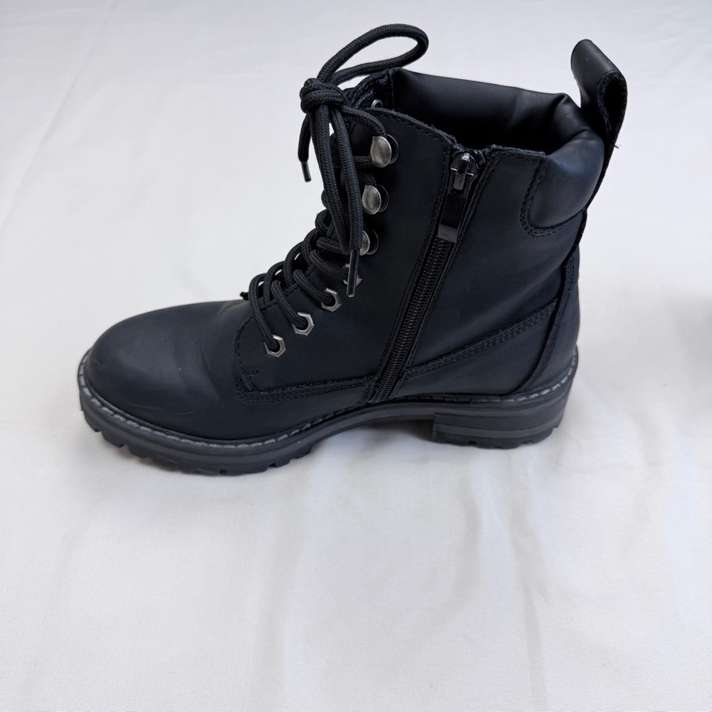 Women’s Black Lace-Up Boots - Picture 4 of 13